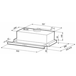 KRONAsteel Kamilla slim 600 inox/inox (2 мотора)