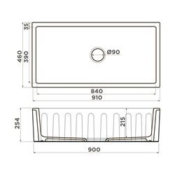 Omoikiri Mikura 91-WH Glossy Natceramic/белый глянцевый