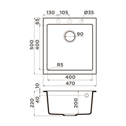 Omoikiri Bosen 47A-WH Artceramic/белый