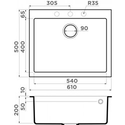 Omoikiri Bosen 61A-GB Artceramic/графит