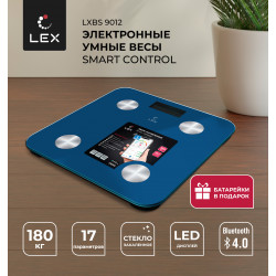 Lex Весы напольные умные  LXBS 9012 ( синие)