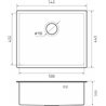 Rivelato Rinox 5444 UN PVD black нерж.сталь 1 чаша 540*440*200 мм