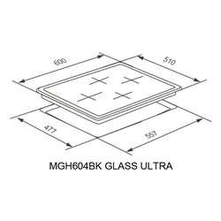 Meferi MGH604GR GLASS ULTRA