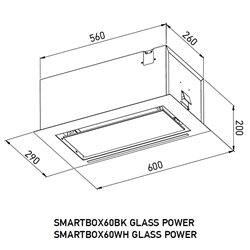 Meferi SMARTBOX60BK GLASS POWER