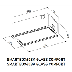 Meferi SMARTBOX60BK GLASS COMFORT