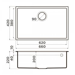 Omoikiri Tedori 66-U-WH Tetogranit/белый